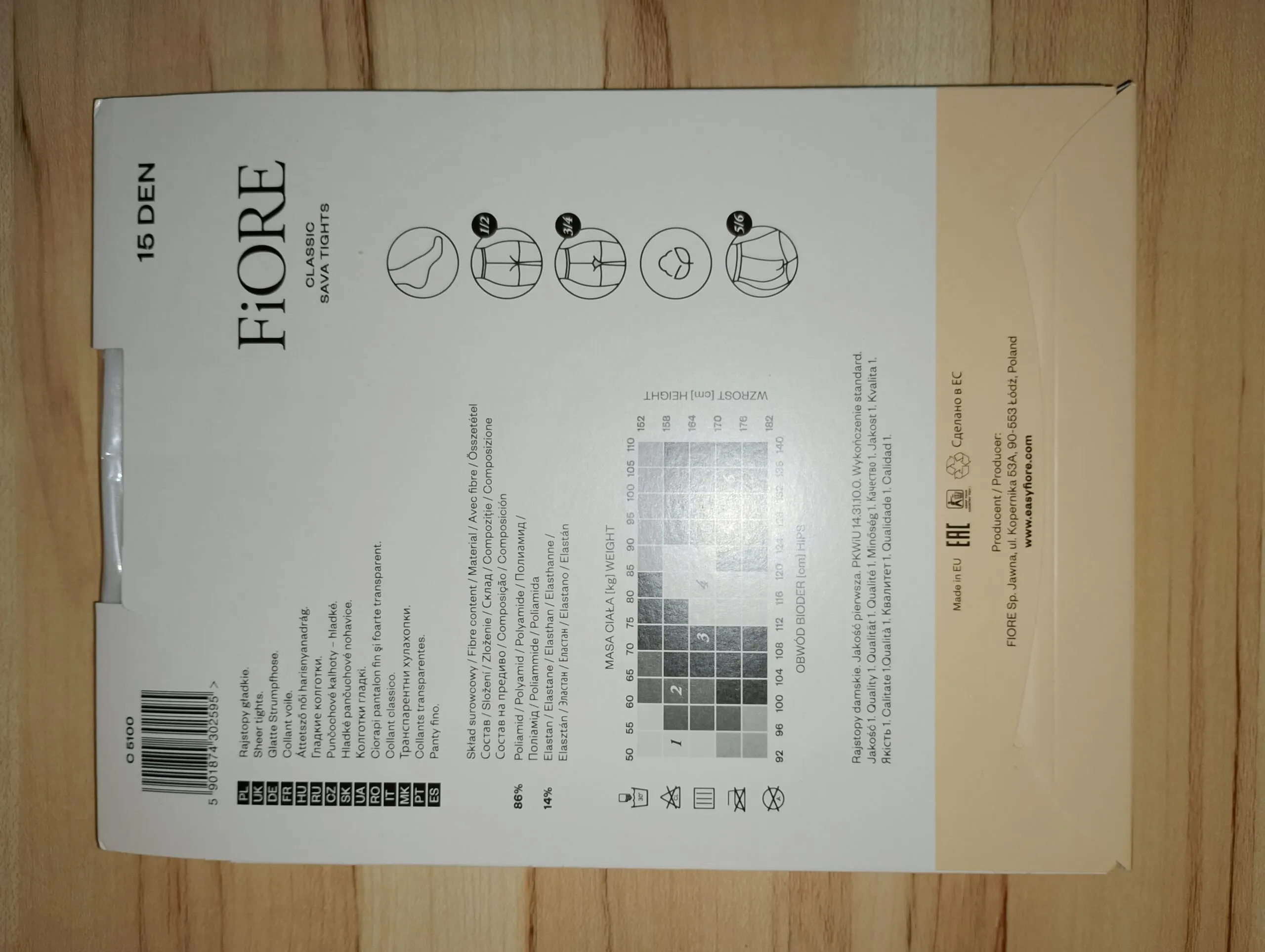 Fiore Sava 15 den blanc T4