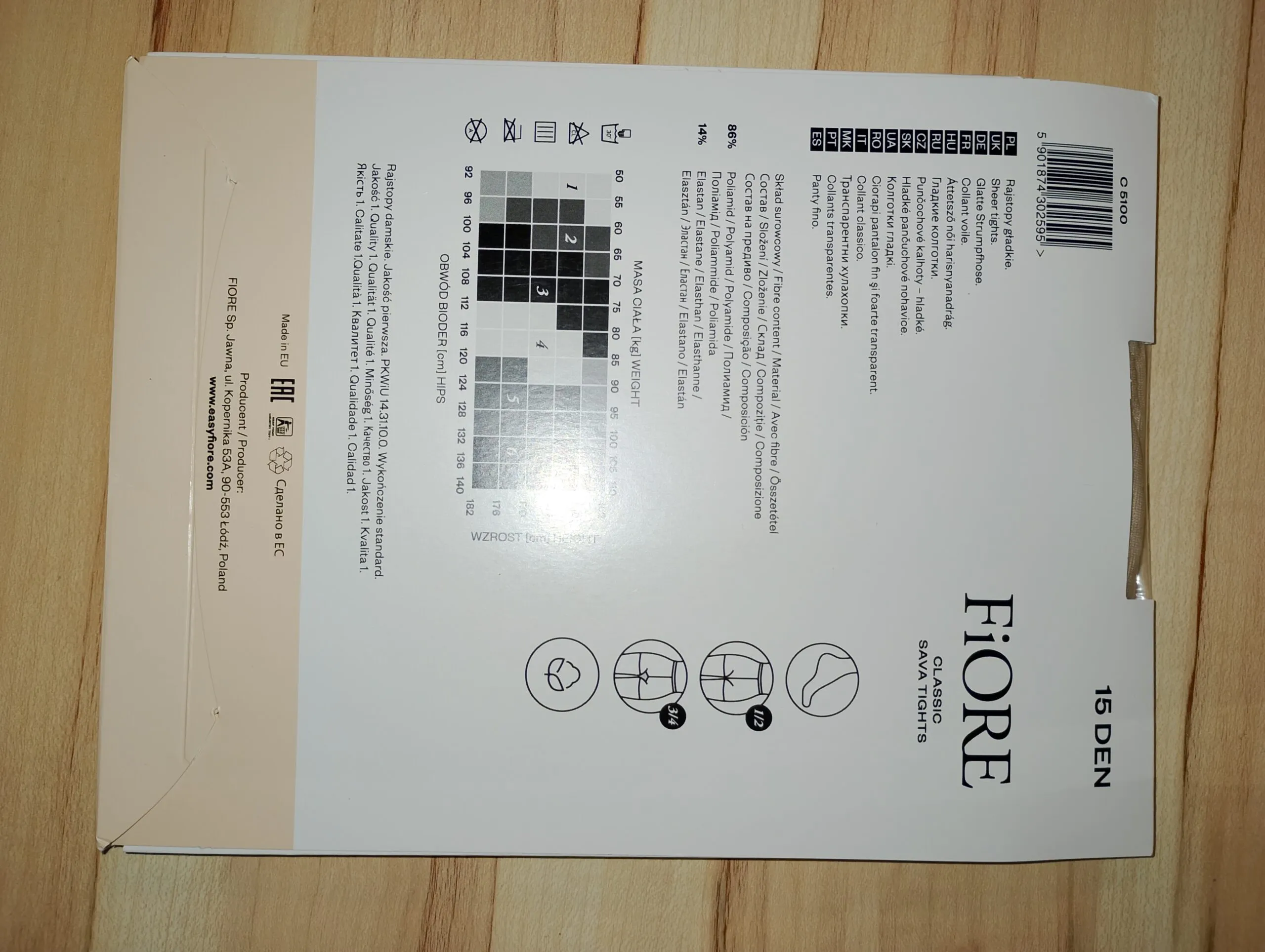 Fiore Sava 15 den poudre T4
