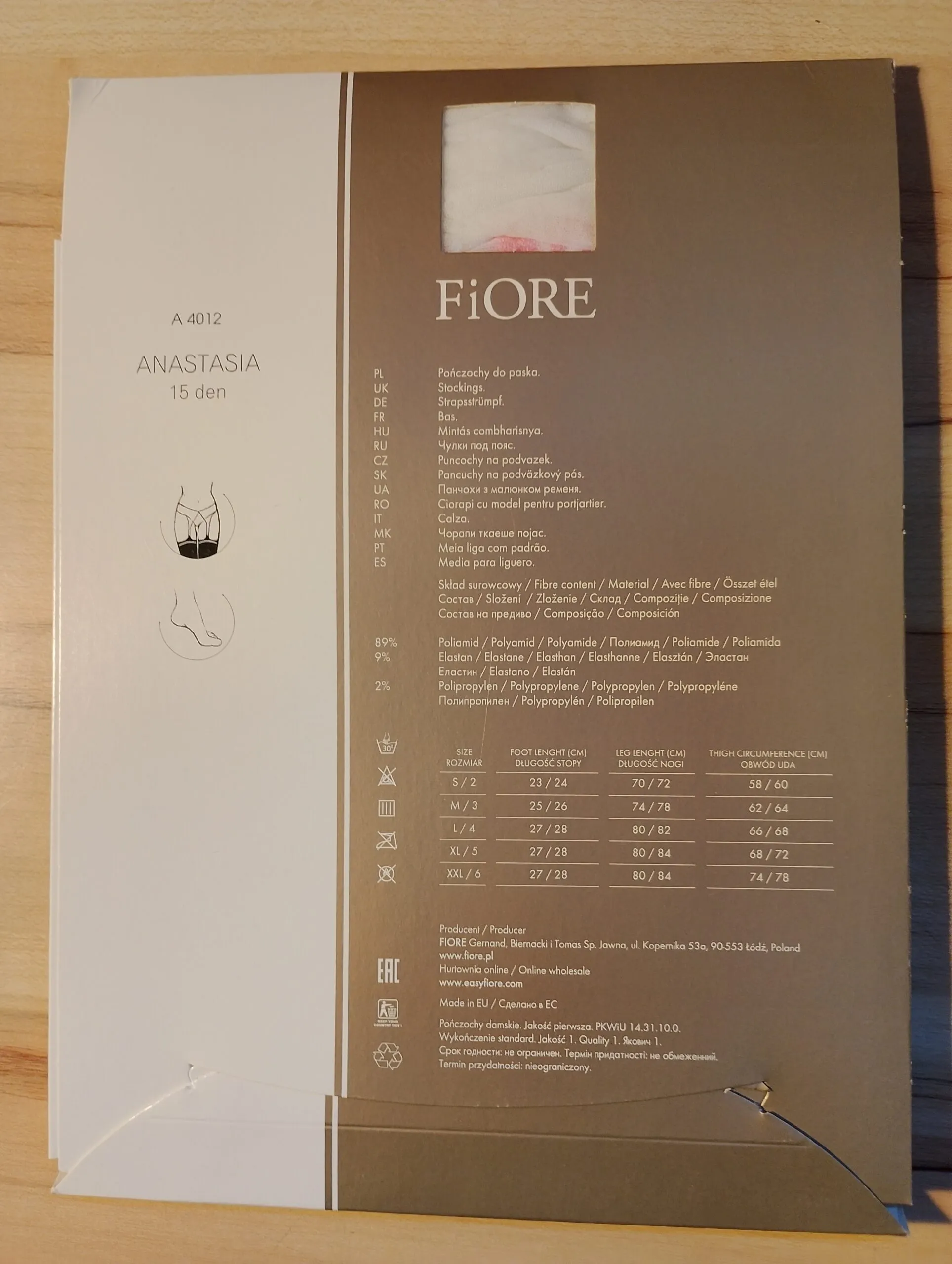Fiore Anastasia 15 deniers off white T5
