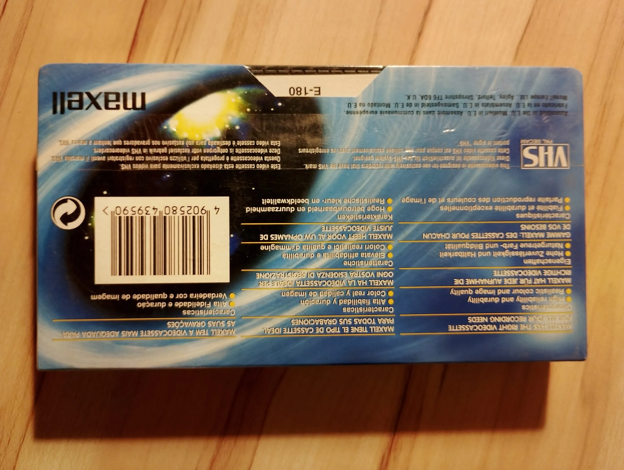 Cassettes Maxell Mega Power 180 – VHS