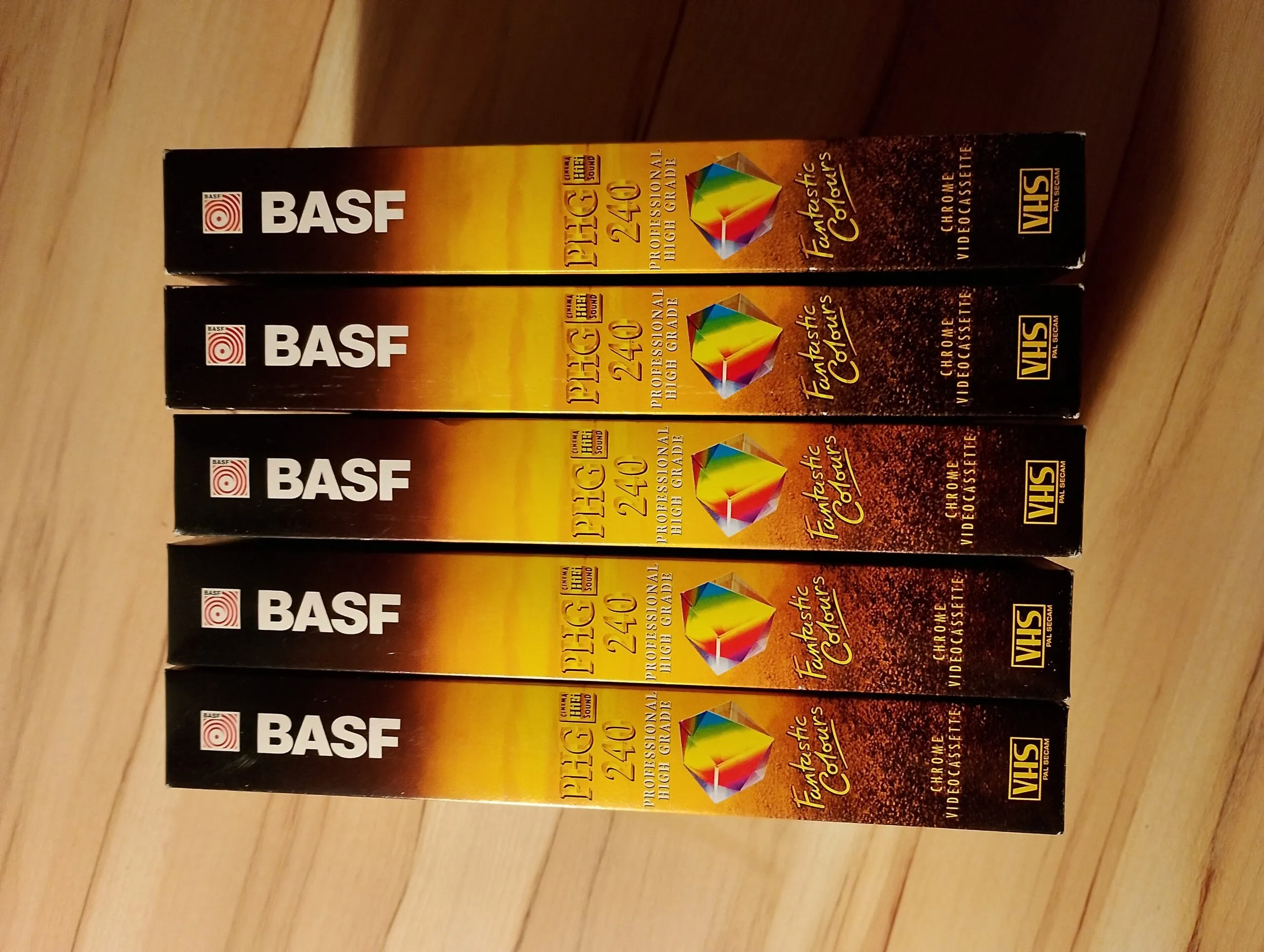 6 cassettes vidéo Basf / Emtec PHG 240 + 1 PHG 180 – VHS