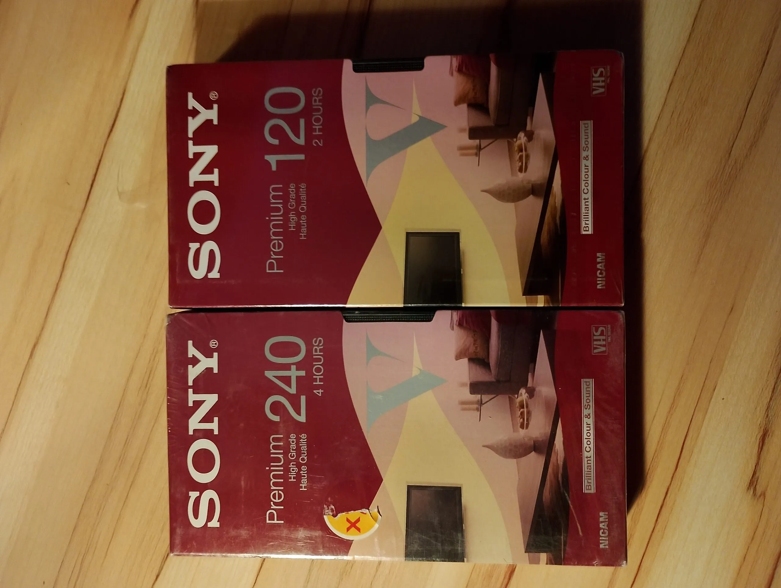5 cassettes vidéo Sony VHS
