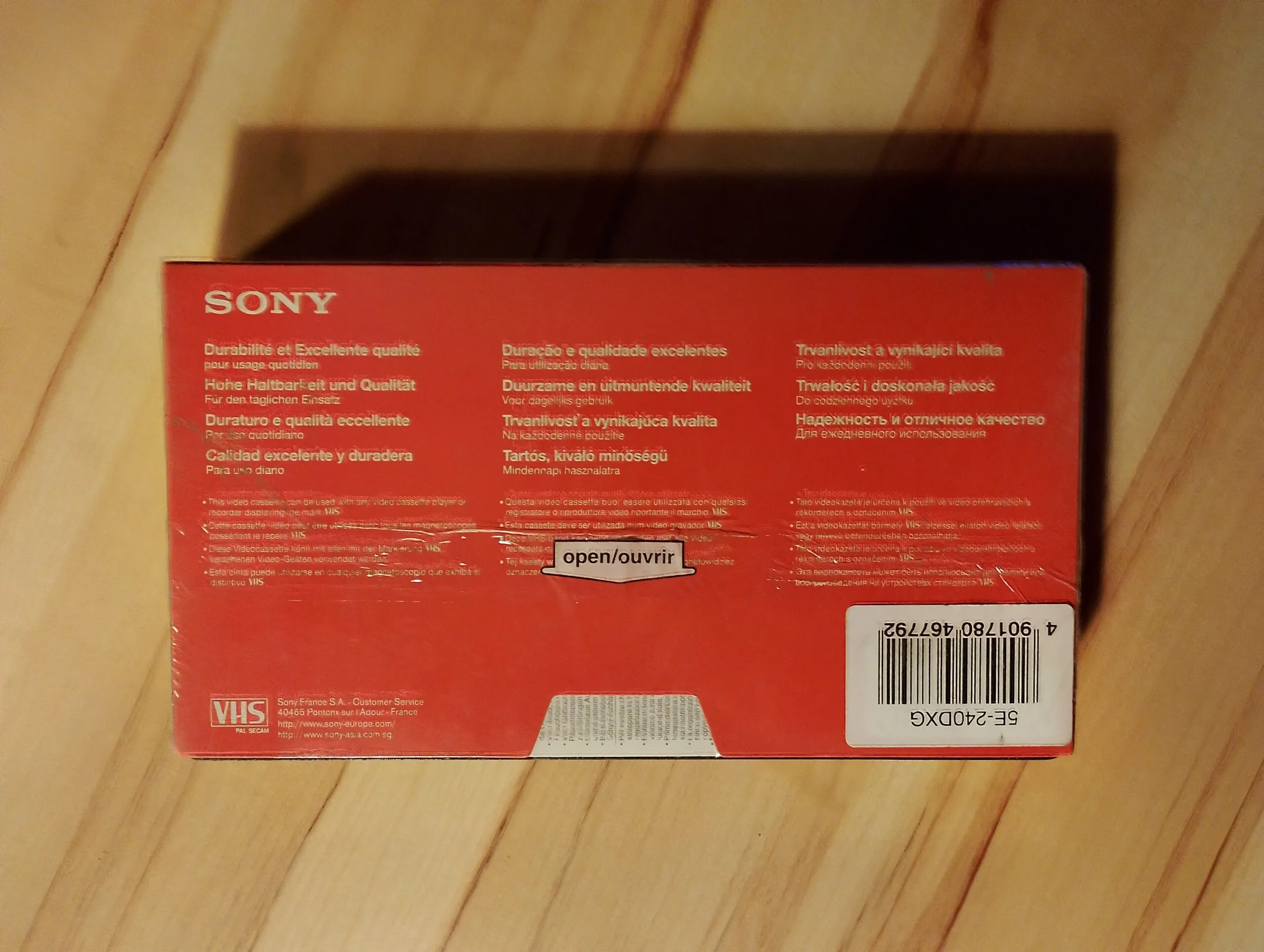 5 cassettes vidéo Sony VHS